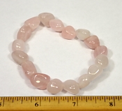 rose quartz chip bracelet